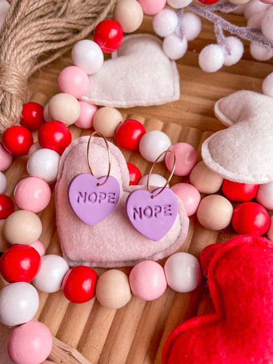 NOPE Naughty Conversation Heart Hoops // Valentines 2022 Collection