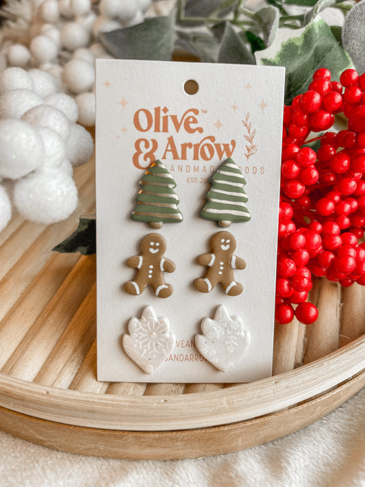 Gingerbread Man Stud Pack // Holiday Collection