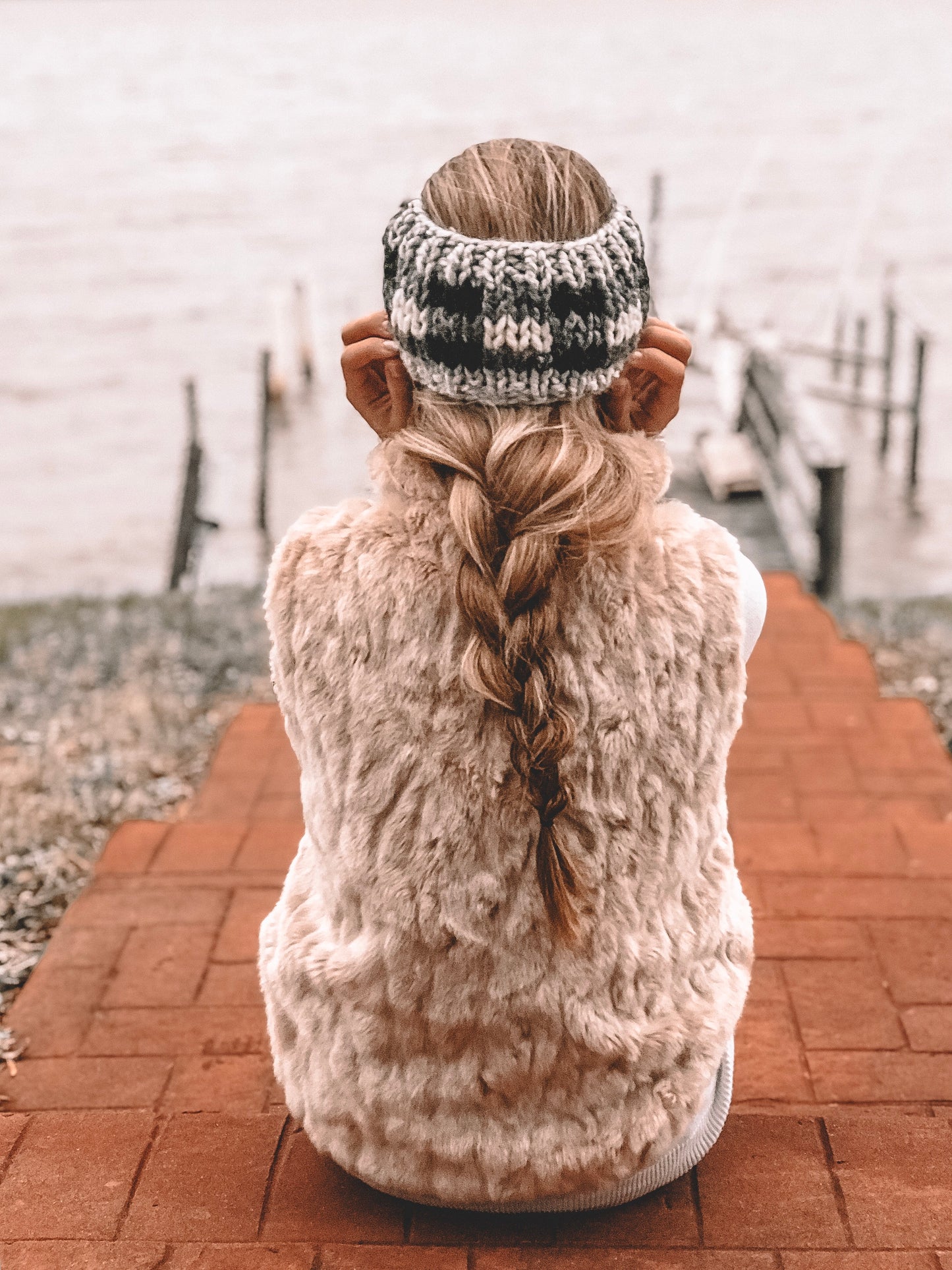 Charcoal Buffalo Plaid Headband