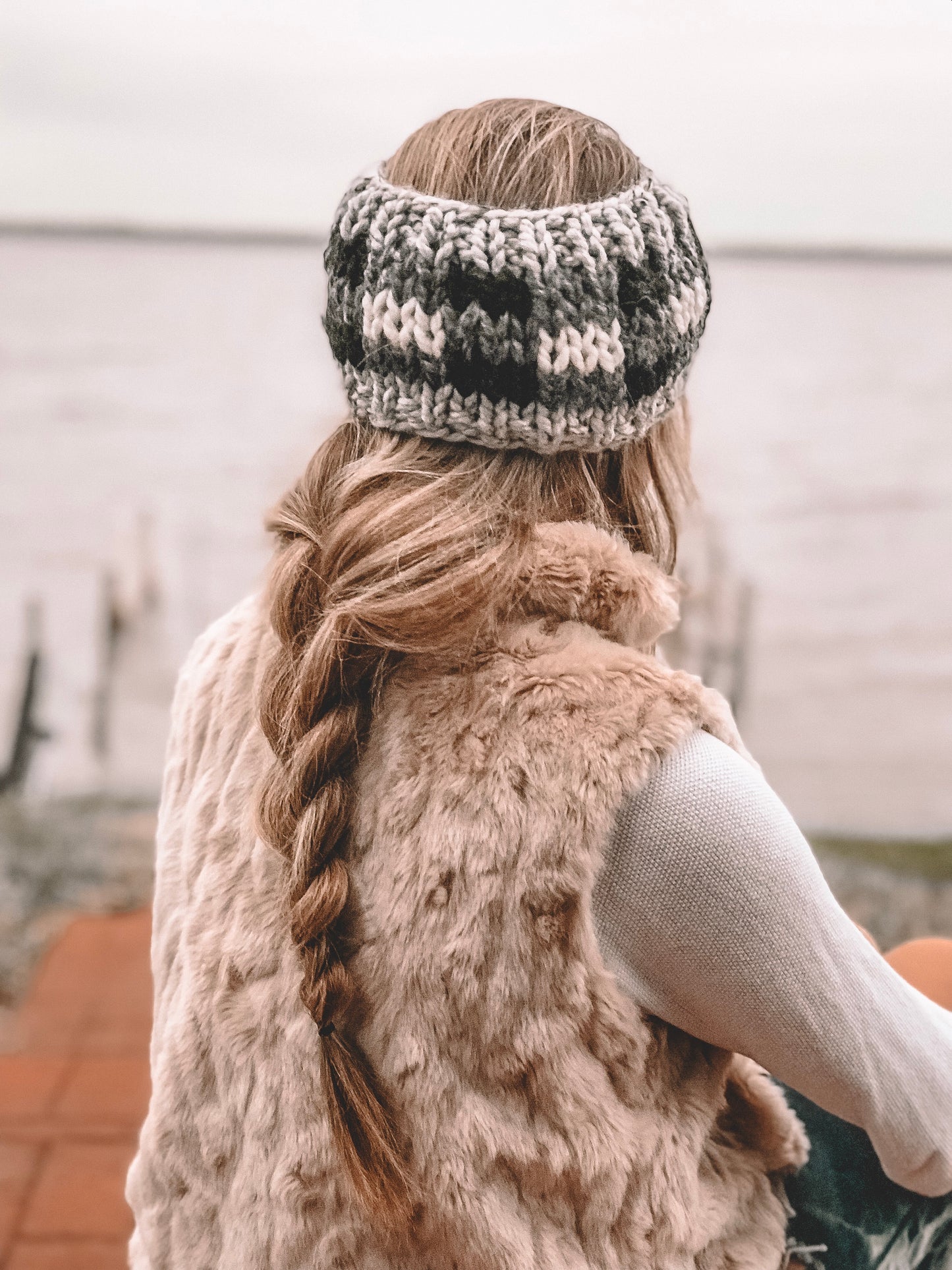 Charcoal Buffalo Plaid Headband