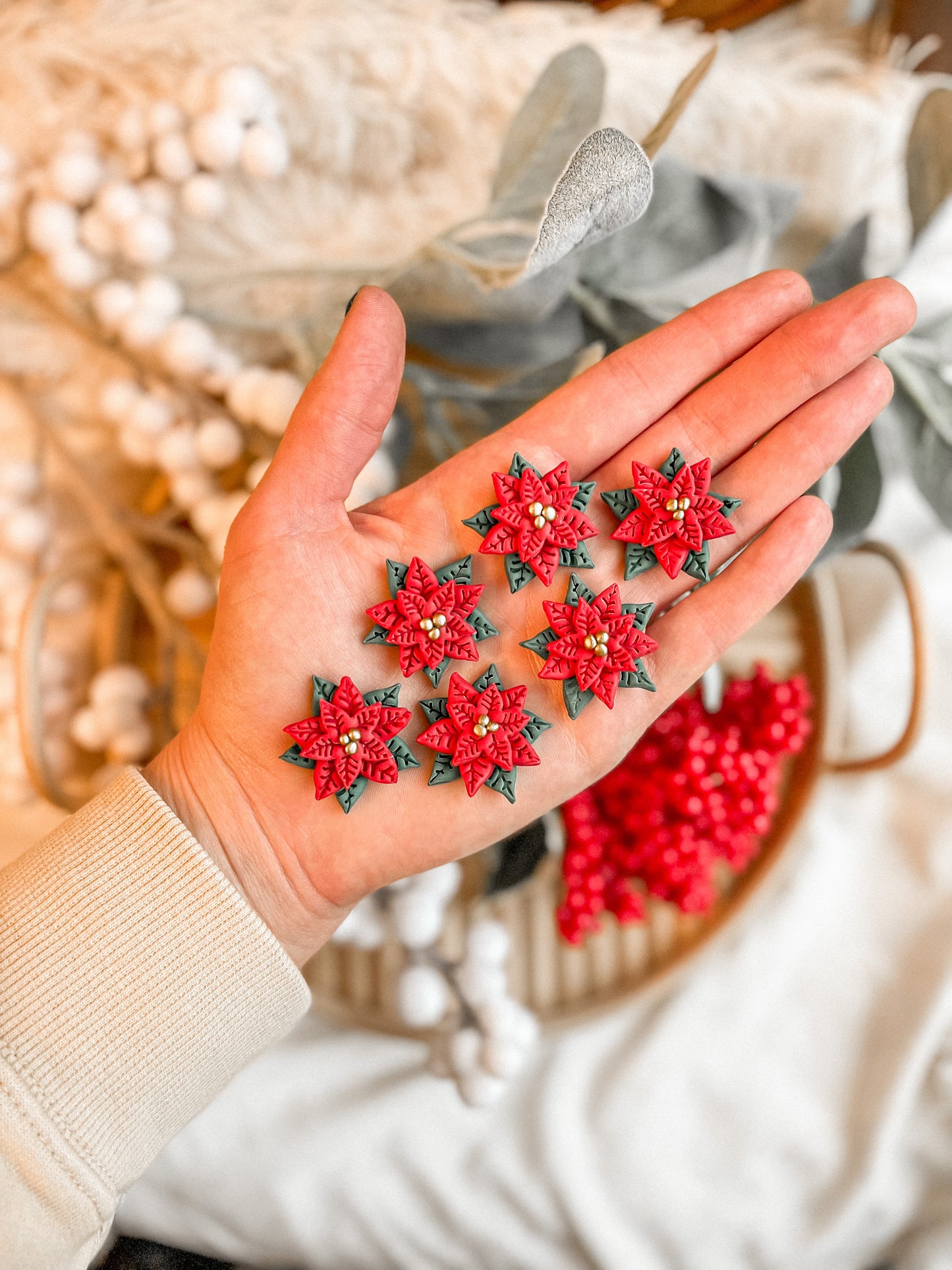 Poinsettia Hoops // Holiday Collection